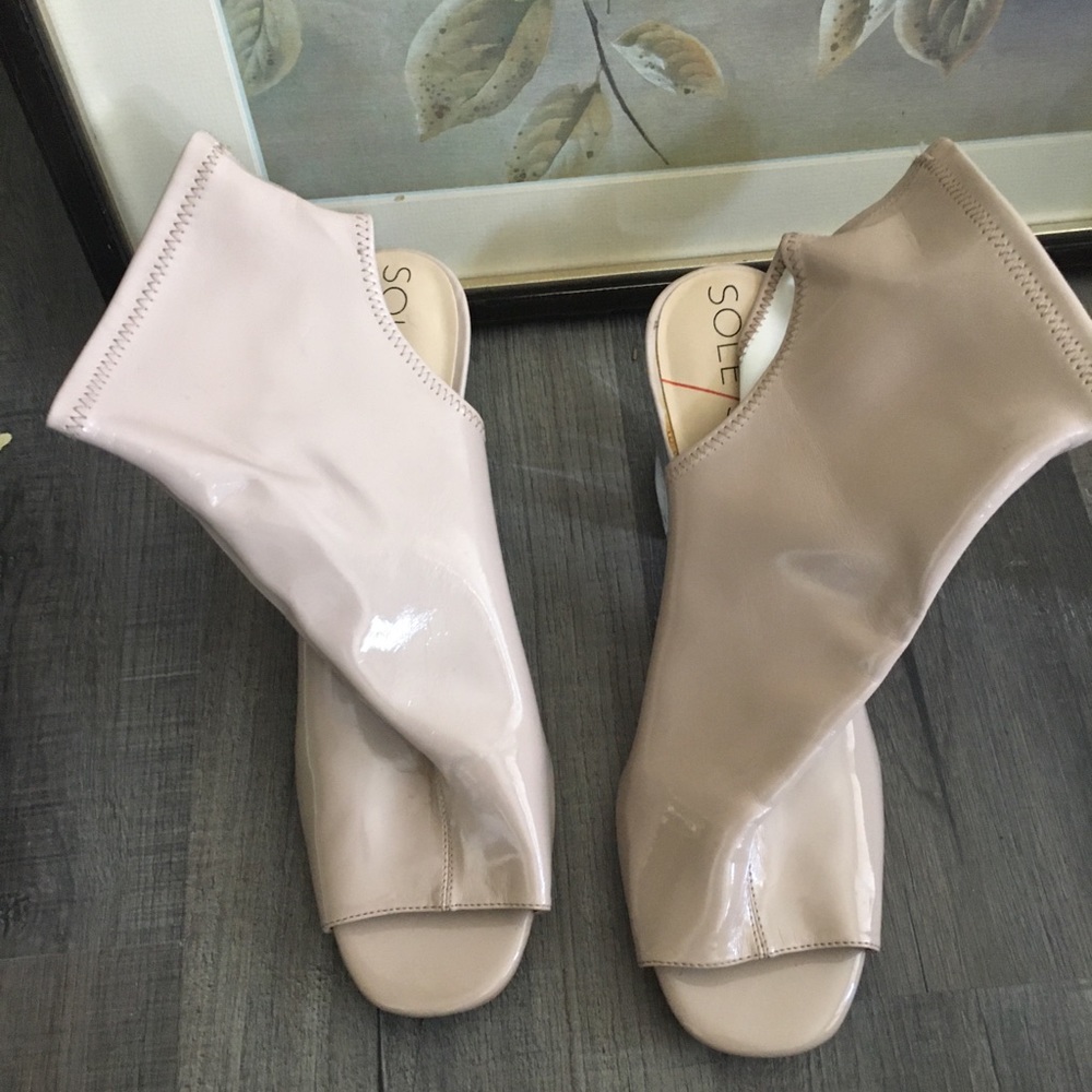 Sole Society Lucite Penelope Peep Toe Bootie